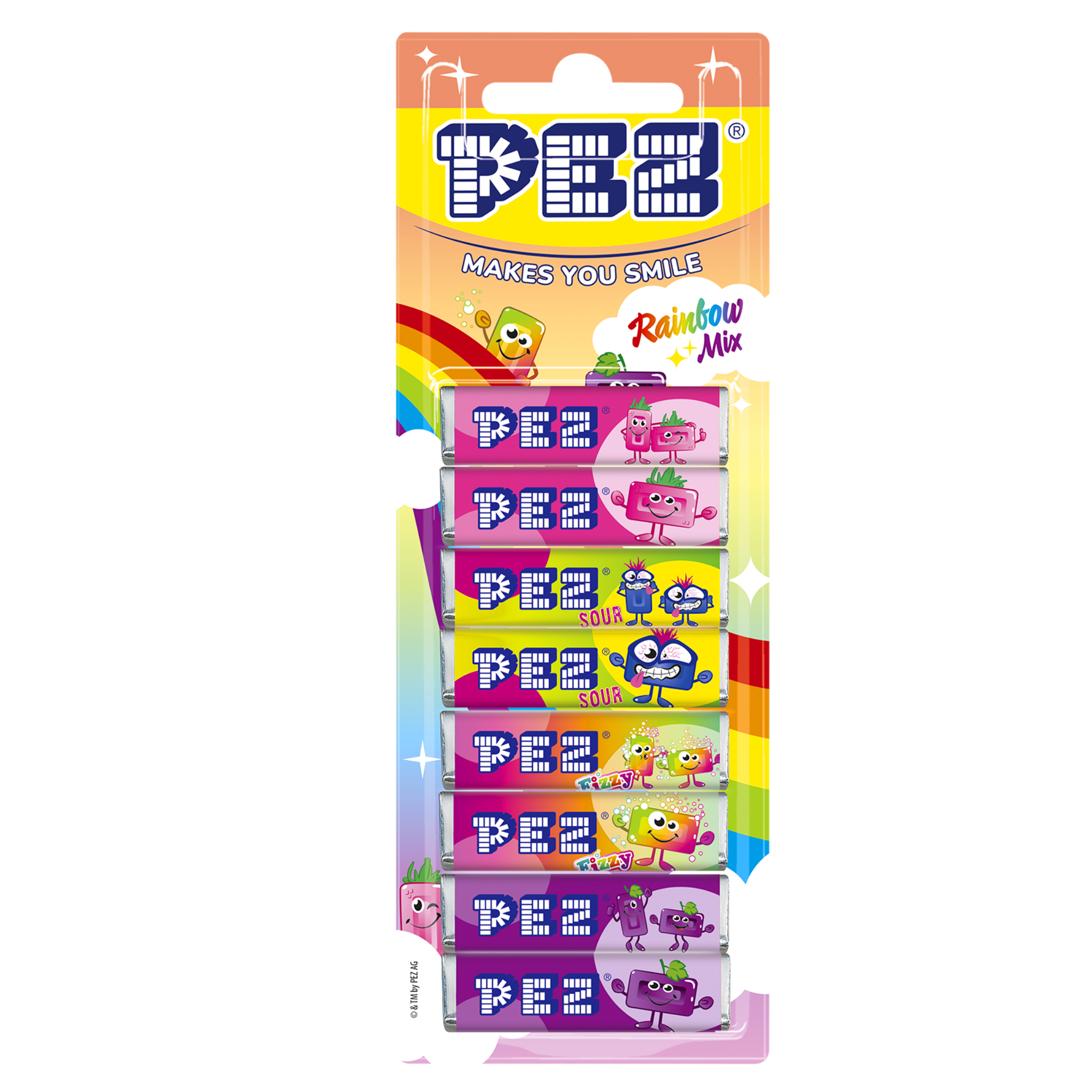 pez-rainbow-mix-bonbons-recharge-8-x-8-5-g-acidul image 1
