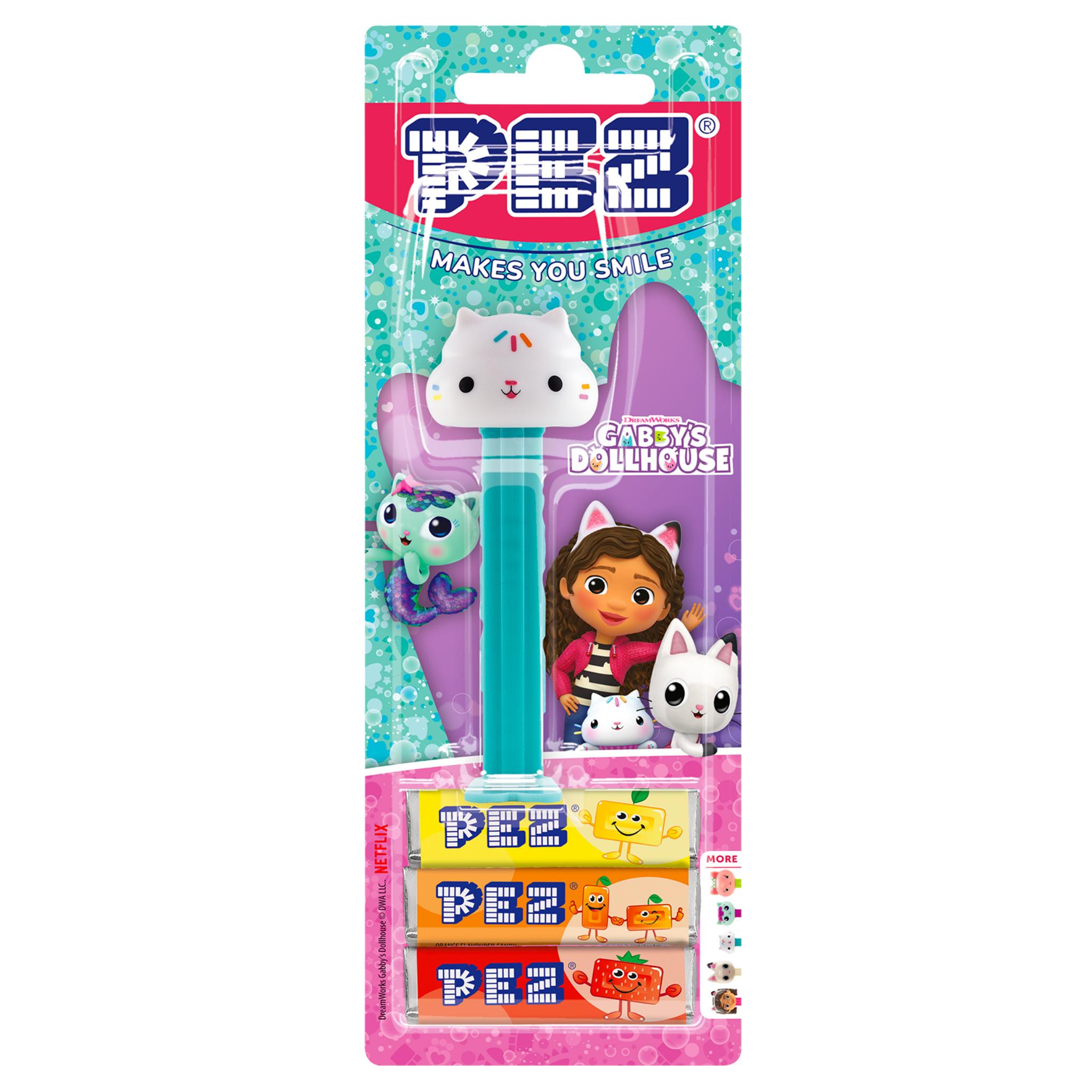 pez-cakey-cat-gabby-distributeur-bonbons-fruits-25-5-g image 2