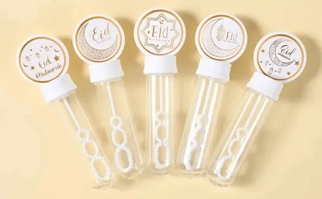 sweet-halal-vegan-bulle-savon-eid-mubarak-tube-blanc-dor-14cm image 1