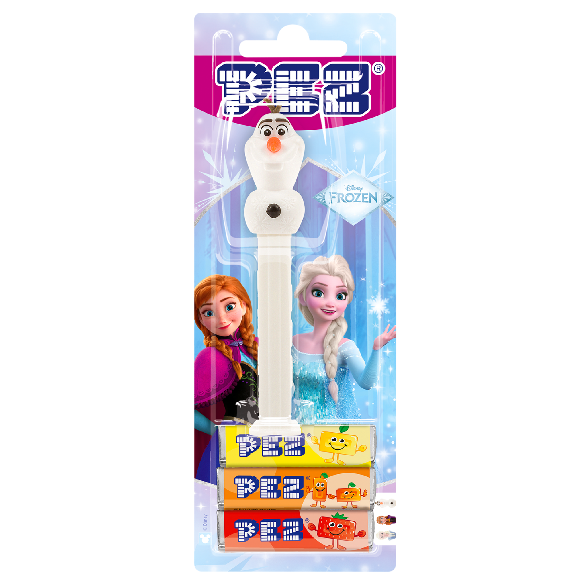 pez-dispensers-reine-des-neiges-olaf-bonbons-fruit-s image 2
