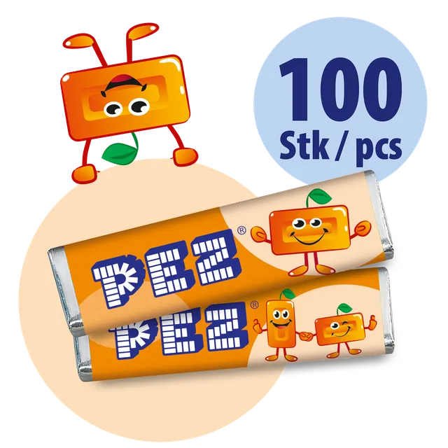 pez-orange-vrac-bonbons-recharge-distributeur-100x8-5g image 1