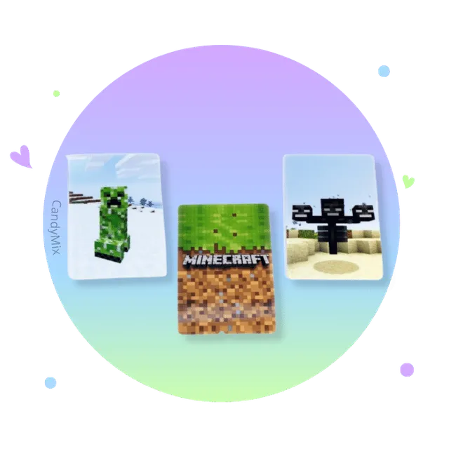 minecraft-cartes-collectionner-lot-de-5-al-atoires image 1