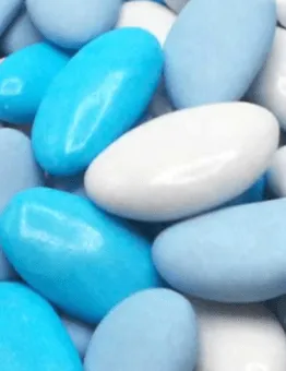 sweet-halal-vegan-drag-es-amande-drag-e-bleue-mariage-vanille image 1
