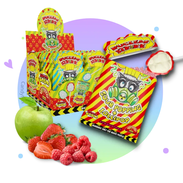candymix-nuclear-strike-sucette-poudre-fraise-15g image 1