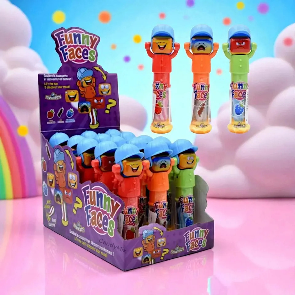 candymix-bonbons-funny-faces-pop-sucette-fruit-e-15g-rigolote image 1
