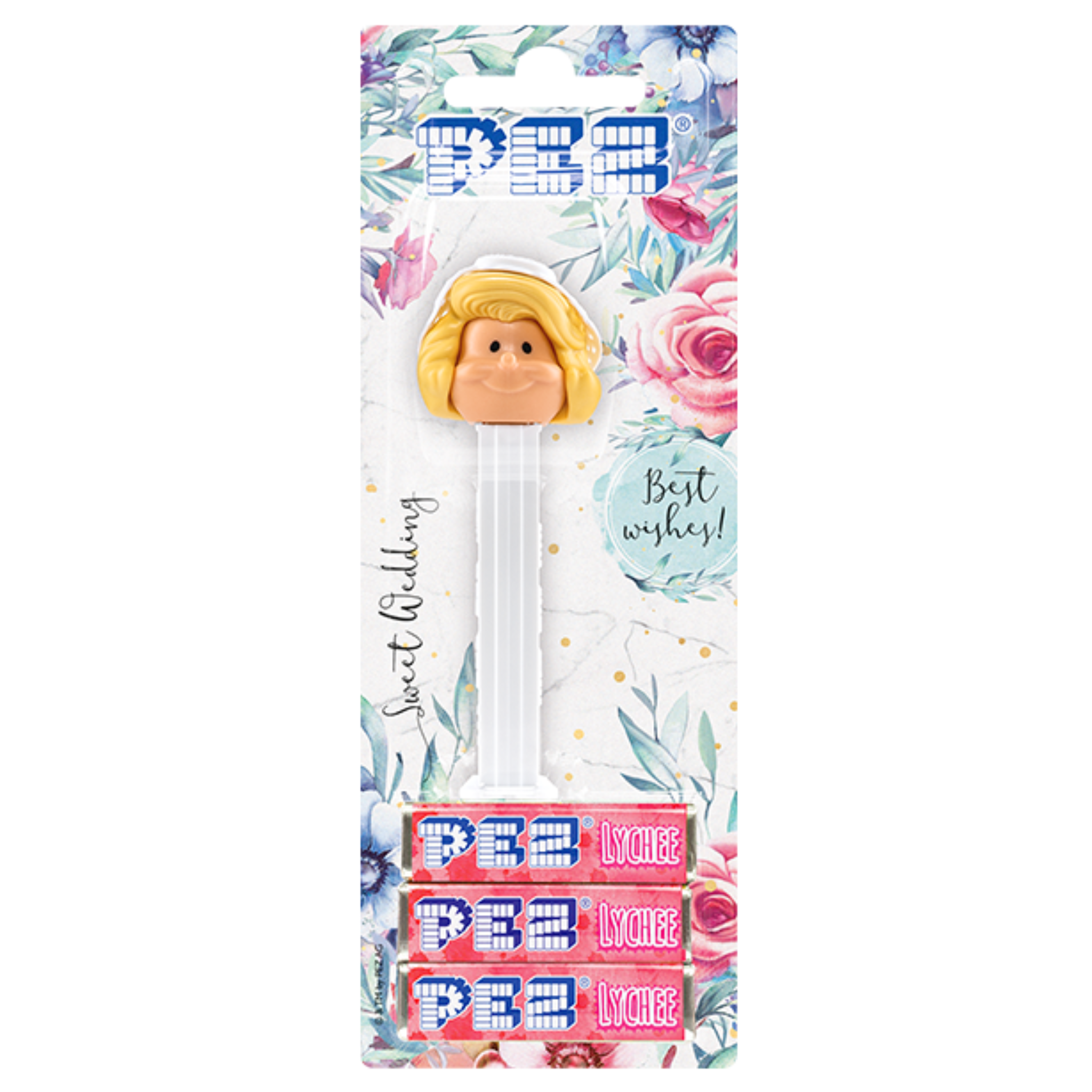 pez-dispenser-bride-blonde-litchi-distributeur-bonbons image 1