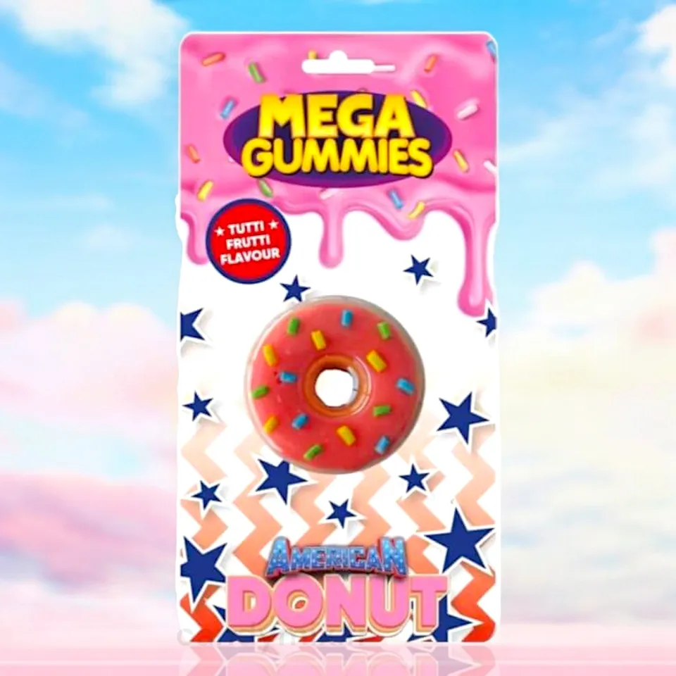 mega-gomitas-donut-gigante-bonbon-g-ant-cerise-120g image 1
