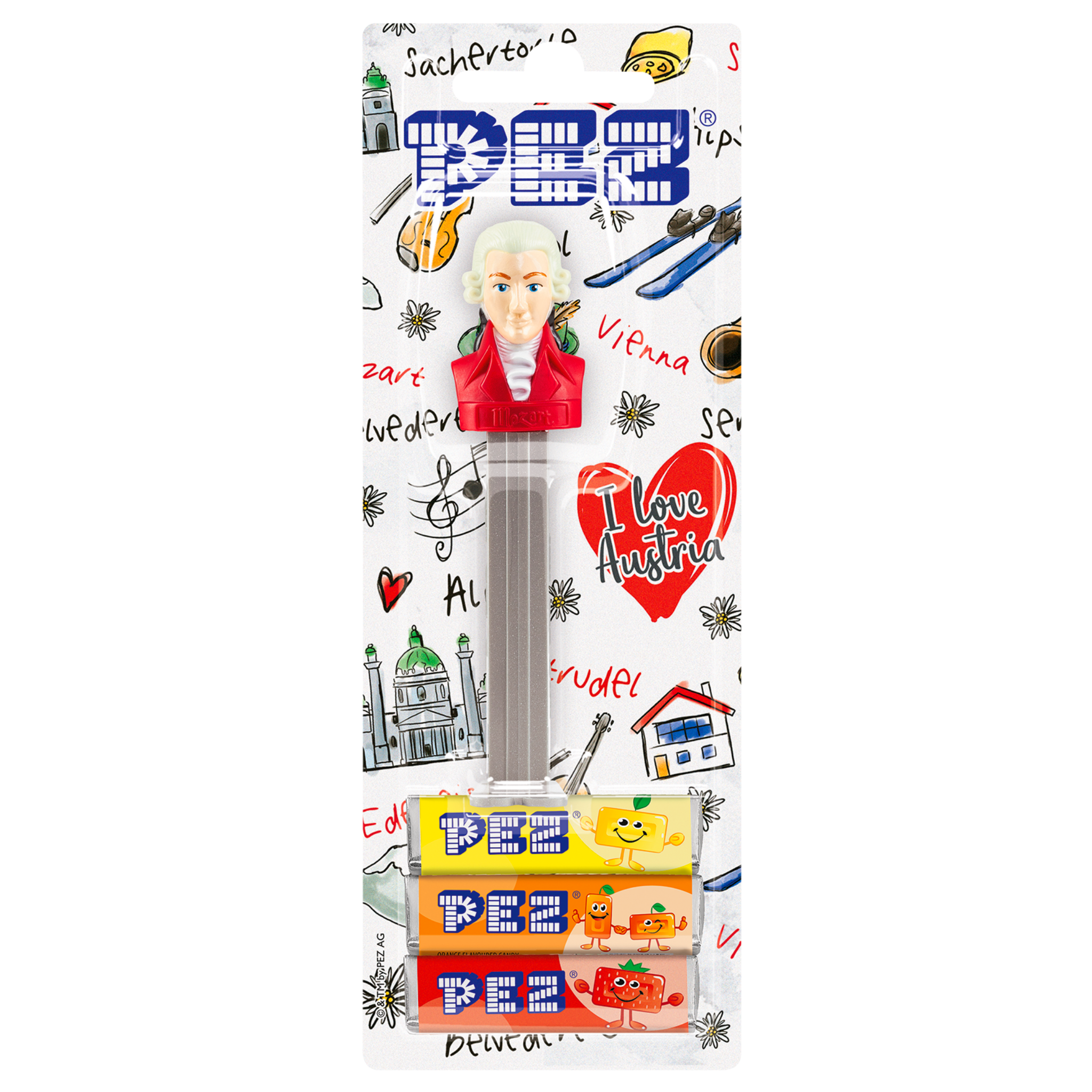 pez-dispensers-mozart-distributeur-bonbons-3-recharges-fruits image 2