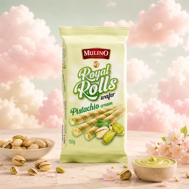 mulino-royal-rolls-gaufrettes-pistache-150g image 1