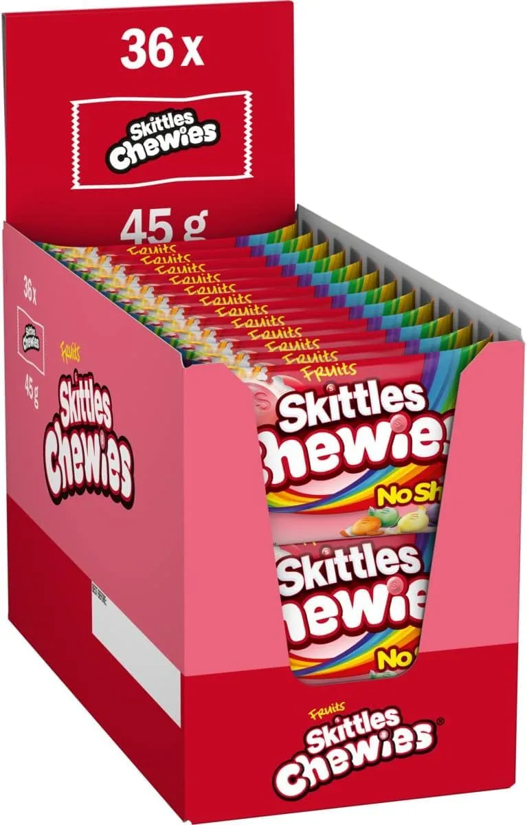skittles-chewies-bonbons-fruits-moelleux-36-sachets-x-45g image 1
