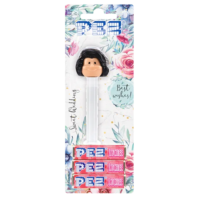 pez-dispensers-bride-distributeur-bonbons-mari-e-cheveux-noirs image 1