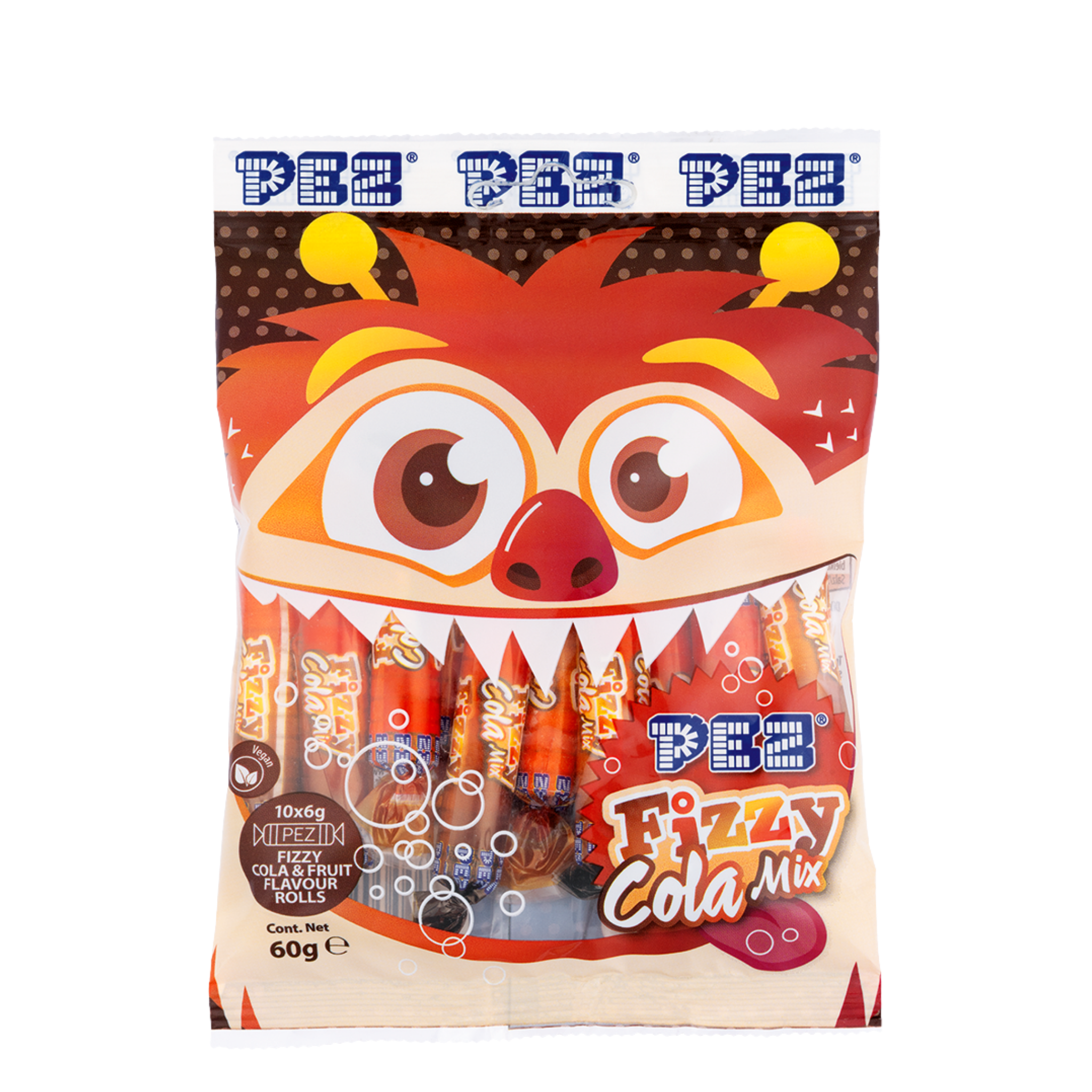 pez-cola-mix-fizzy-bonbons-rouleaux-10-x-6g image 1