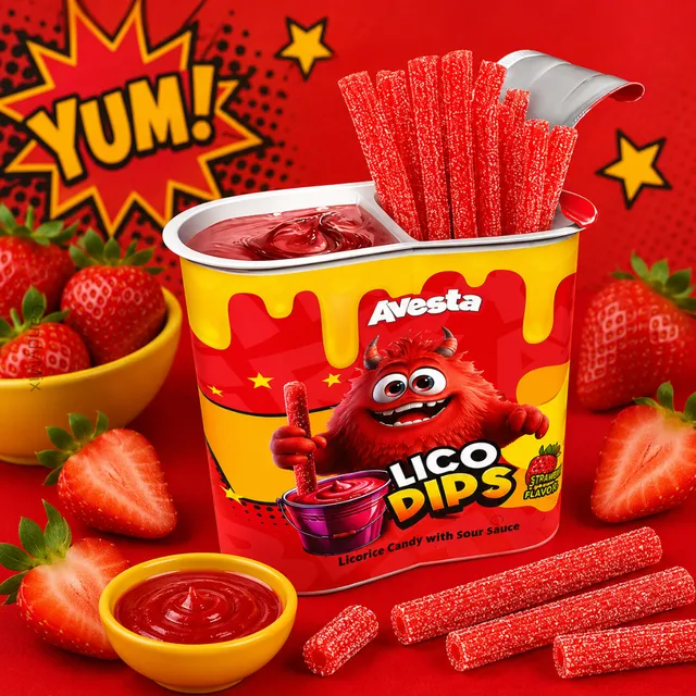 avesta-lico-dips-strawberry-bonbon-fraise-40g image 1