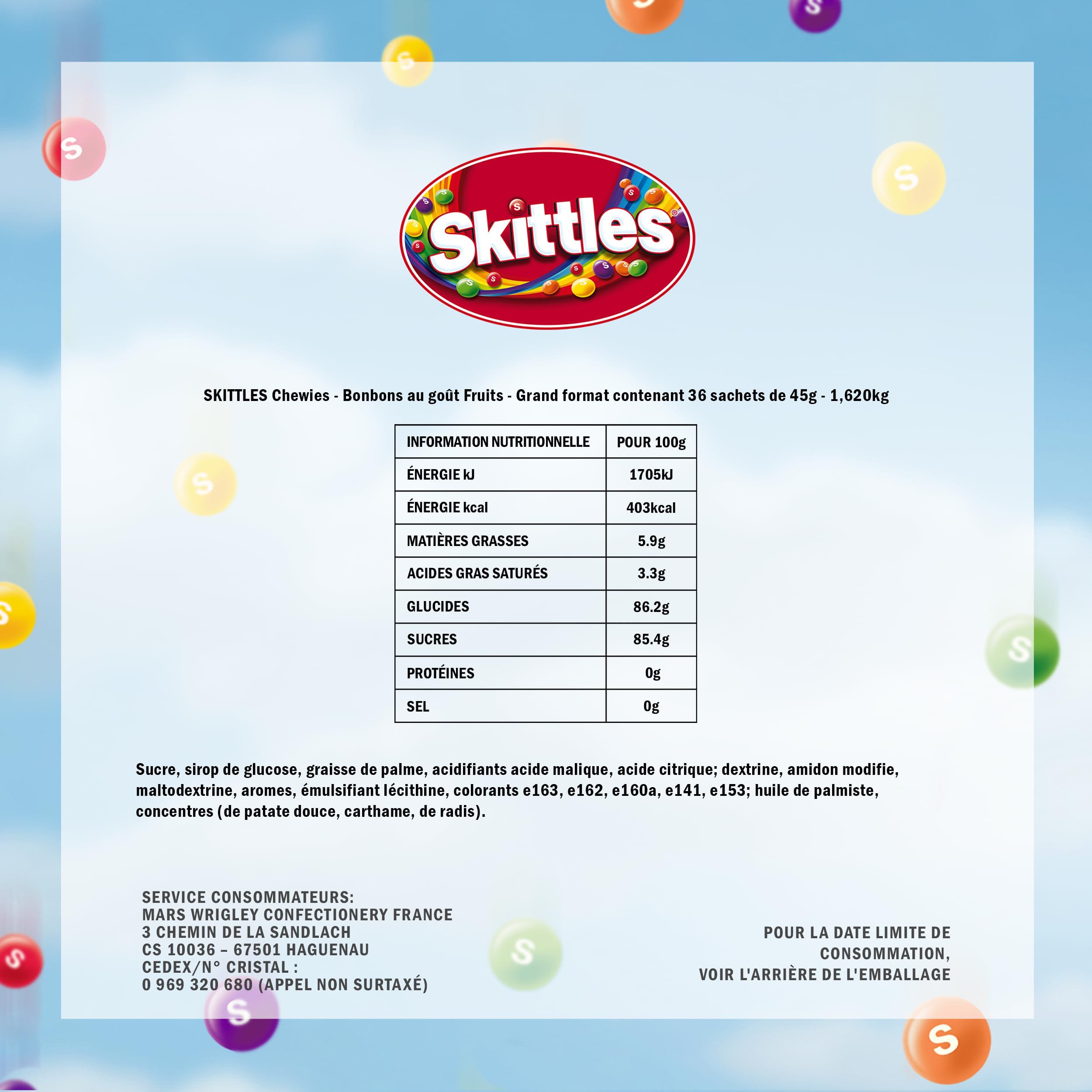 skittles-chewies-bonbons-fruits-moelleux-36-sachets-x-45g image 2