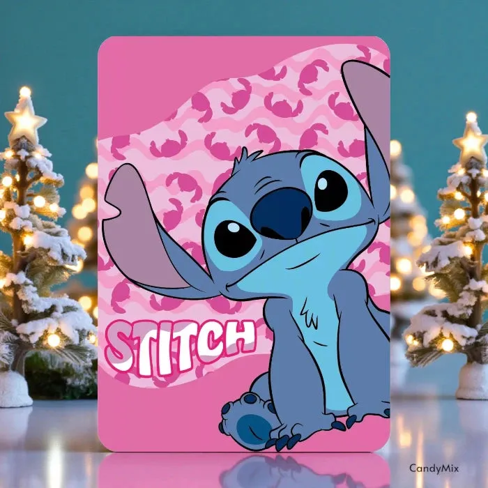 disney-stitch-plaid-vague-rose-150x100cm-polyester image 1