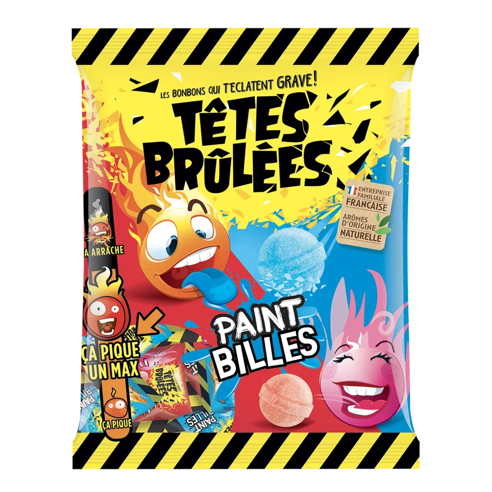 t-tes-br-l-es-paint-billes-bonbons-billes-fraise-framboise image 1