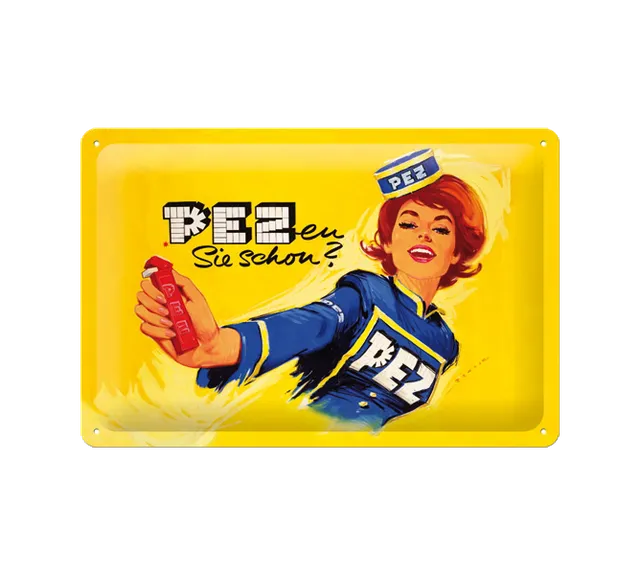 pez-fan-shop-plaque-m-tal-r-tro-20x30-cm-pezen-sie-schon image 1