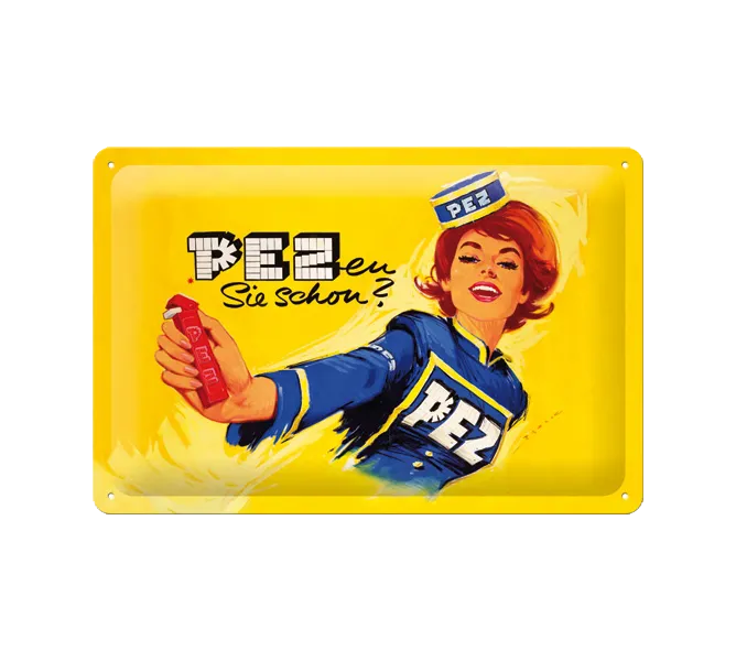 pez-fan-shop-plaque-m-tal-r-tro-20x30-cm-pezen-sie-schon image 1