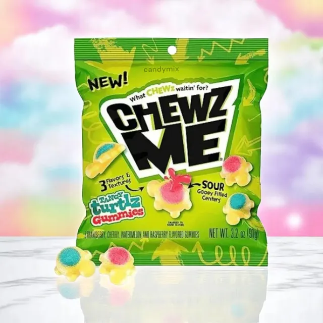 chewz-me-tangy-turtlz-91g-bonbons-acides-tortues image 1