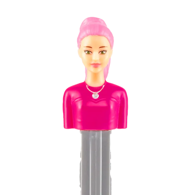 pez-barbie-queue-de-cheval-rose-distributeur-de-bonbons-3-recharges image 1