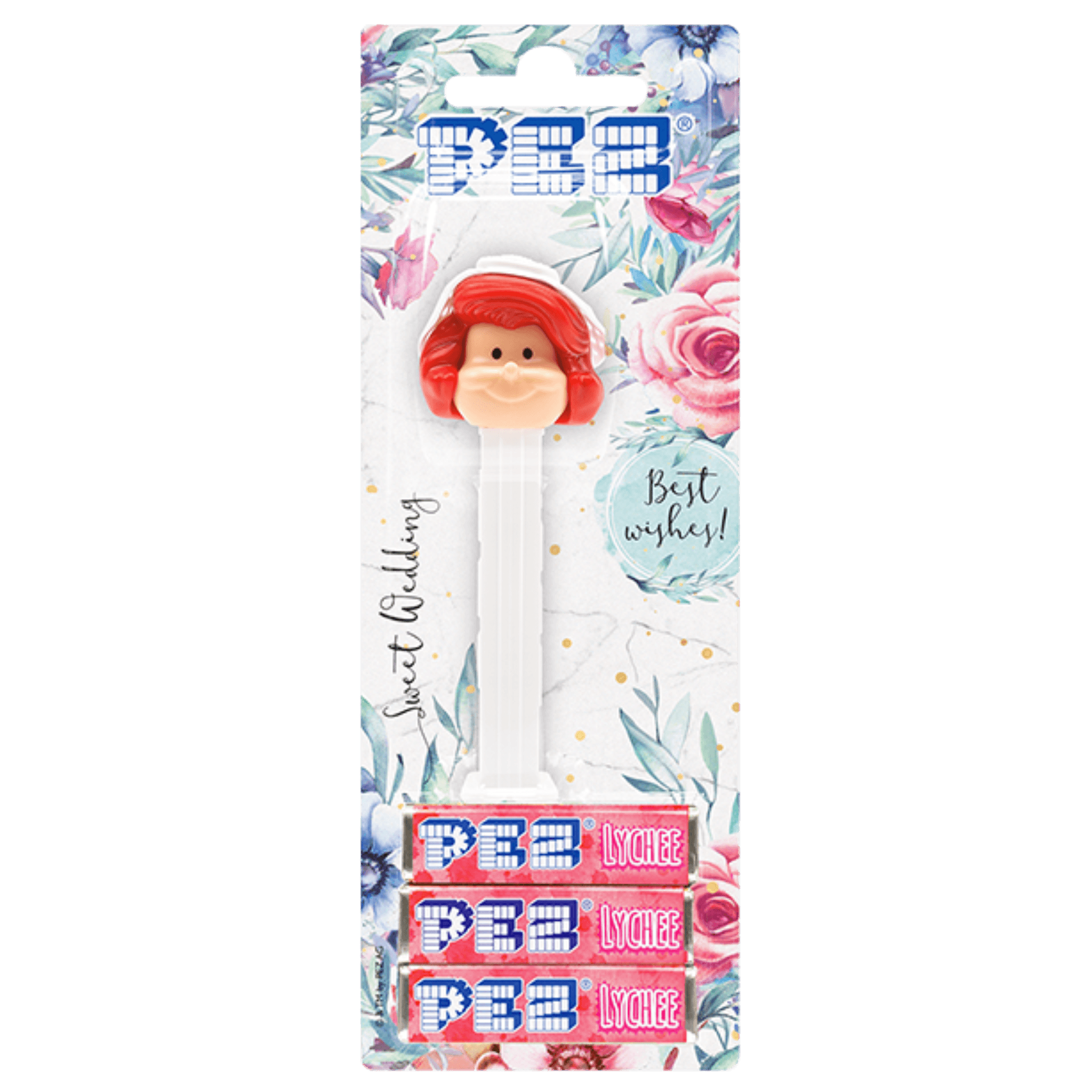 pez-dispensers-bride-cheveux-roux-distributeur-bonbons-litchi image 1