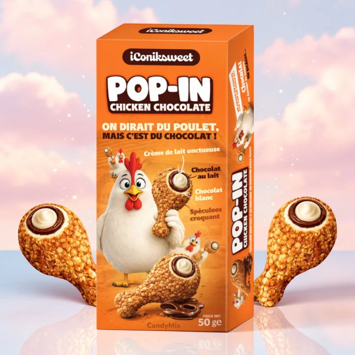 pop-in-chicken-chocolate-poulet-trompe-l-oeil-50g image 1