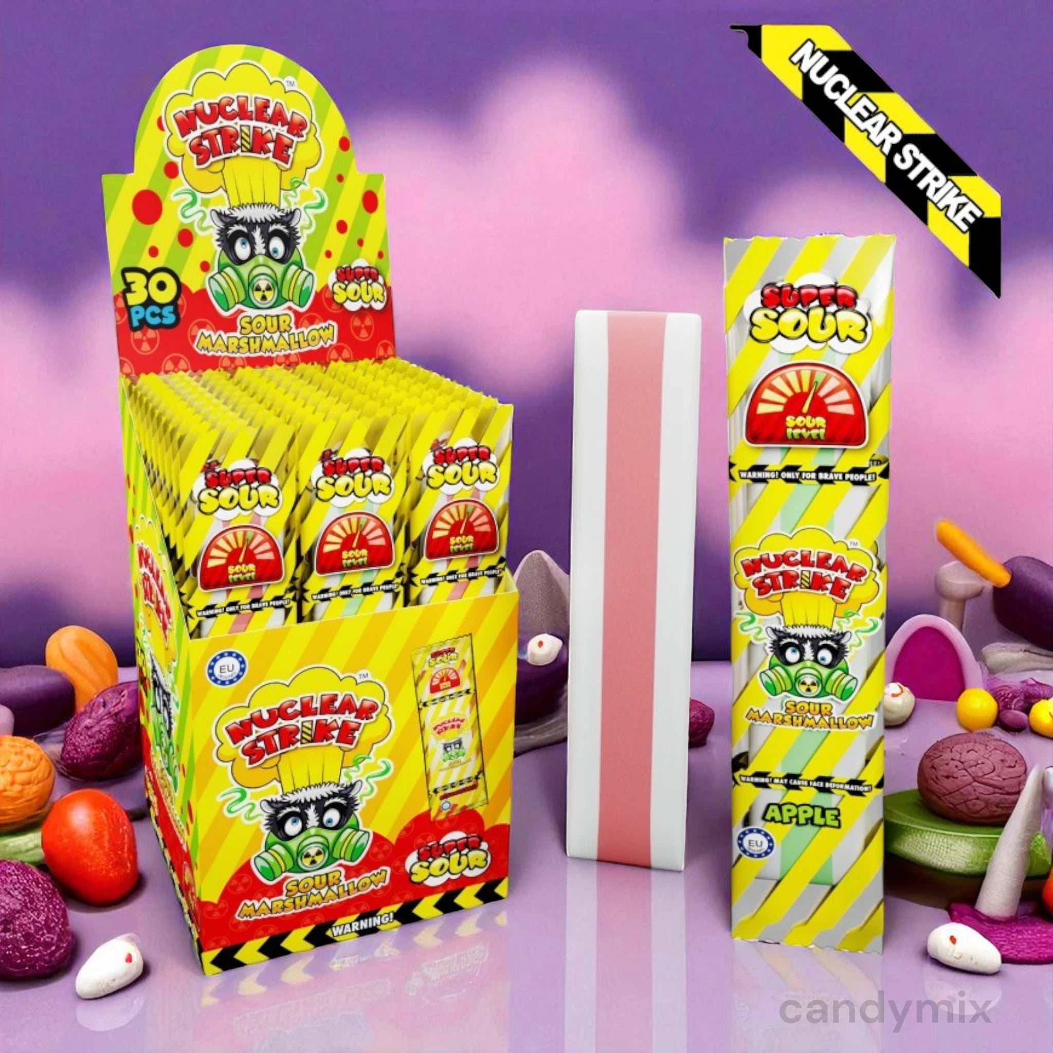 candymix-bonbons-acides-nuclear-strike-marshmallow-pomme-10-g image 1