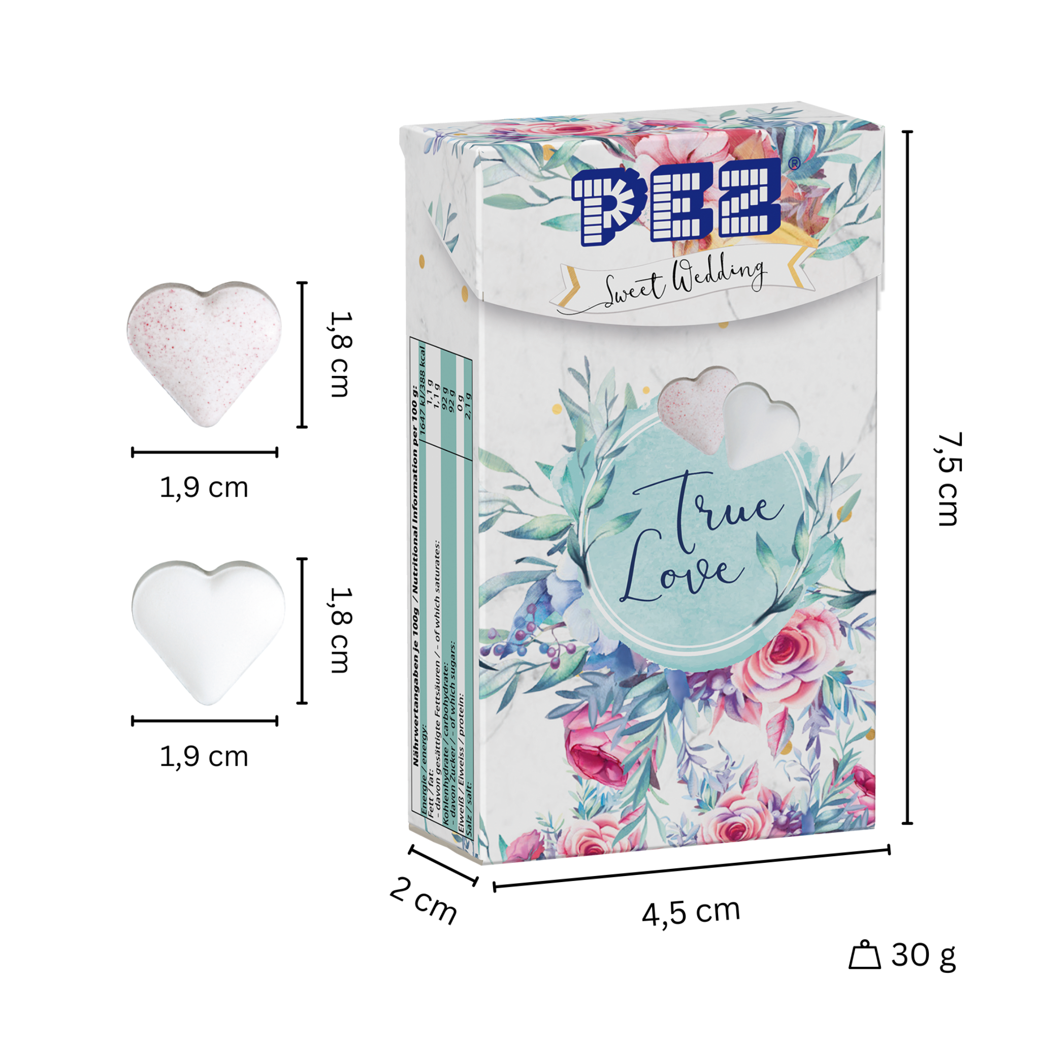 pez-fizzy-hearts-wedding-bonbons-coeurs-30-g image 2