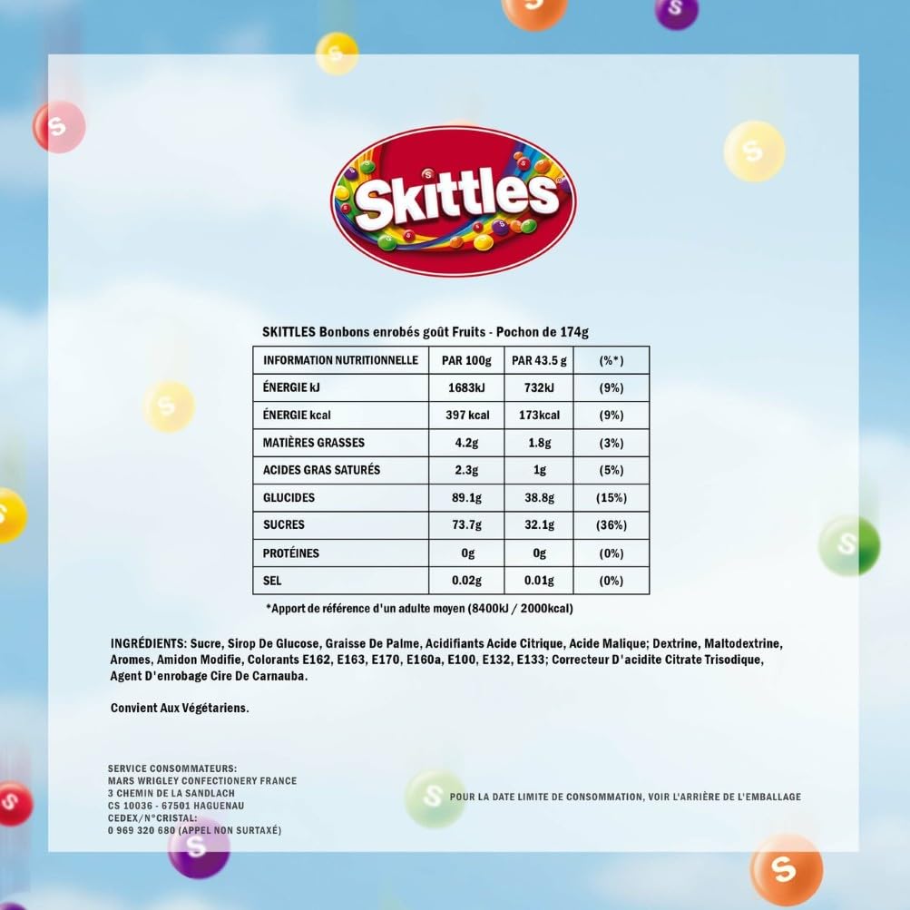 skittles-fruits-bonbons-174g-original-cassis-citron-fraise image 2