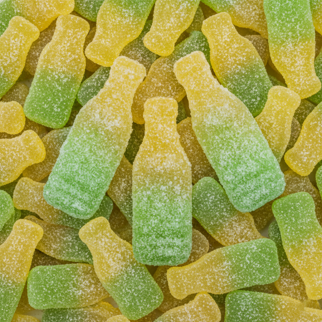 candymix-bouteilles-poires-bonbons-su-dois-poire-400g image 1
