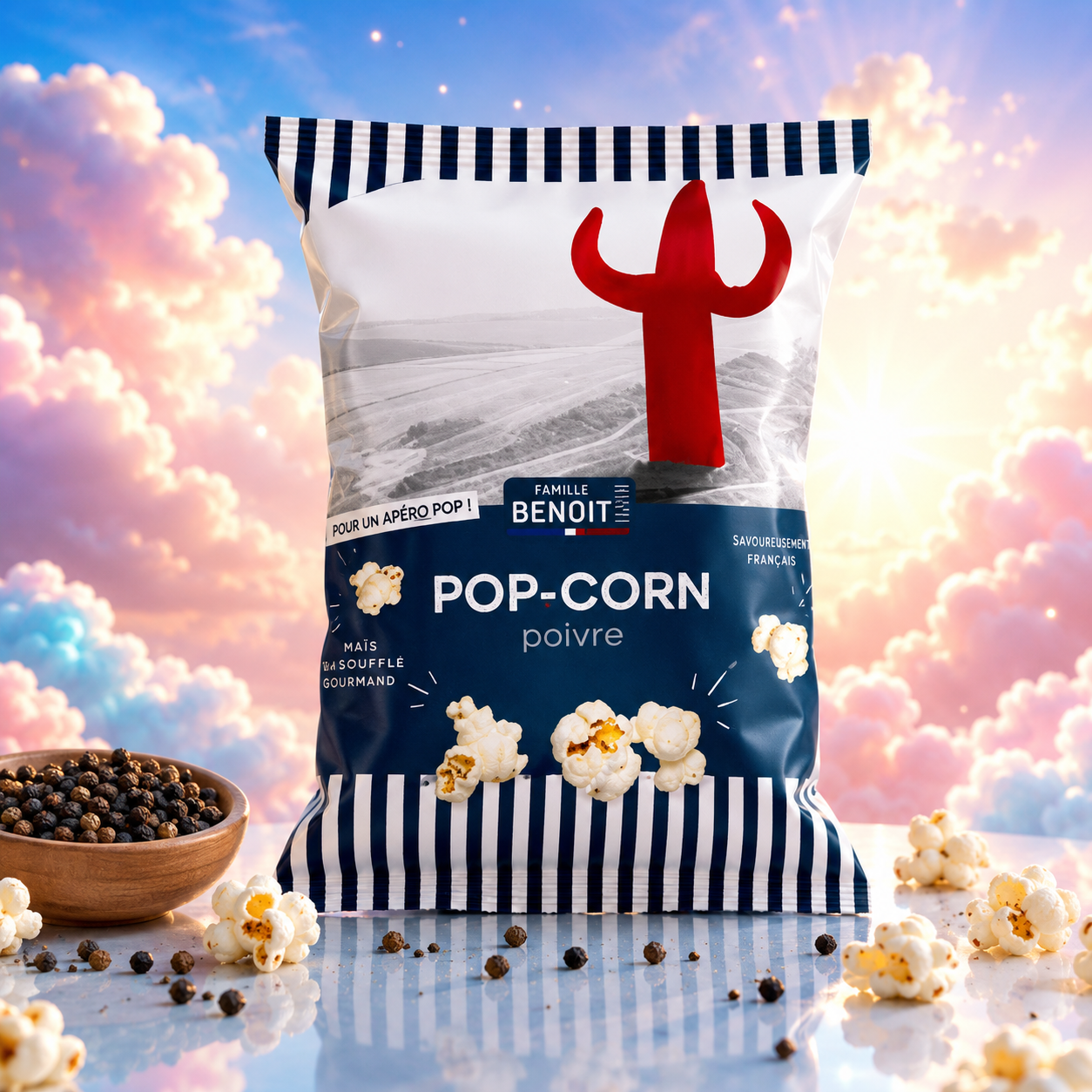 famille-benoit-pop-corn-myrtille-80g-caramelise-artisanal image 1