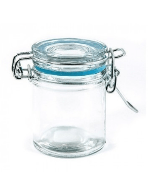 sweet-halal-vegan-petit-pot-herm-tique-verre-bleu-drag-es-5-cm image 1