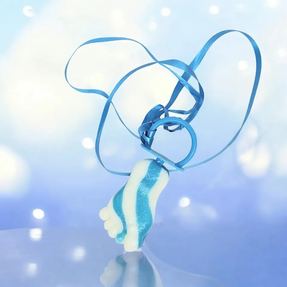 t-tines-pieds-de-b-b-s-bonbon-sucette-bleue-12g-baby-shower image 1