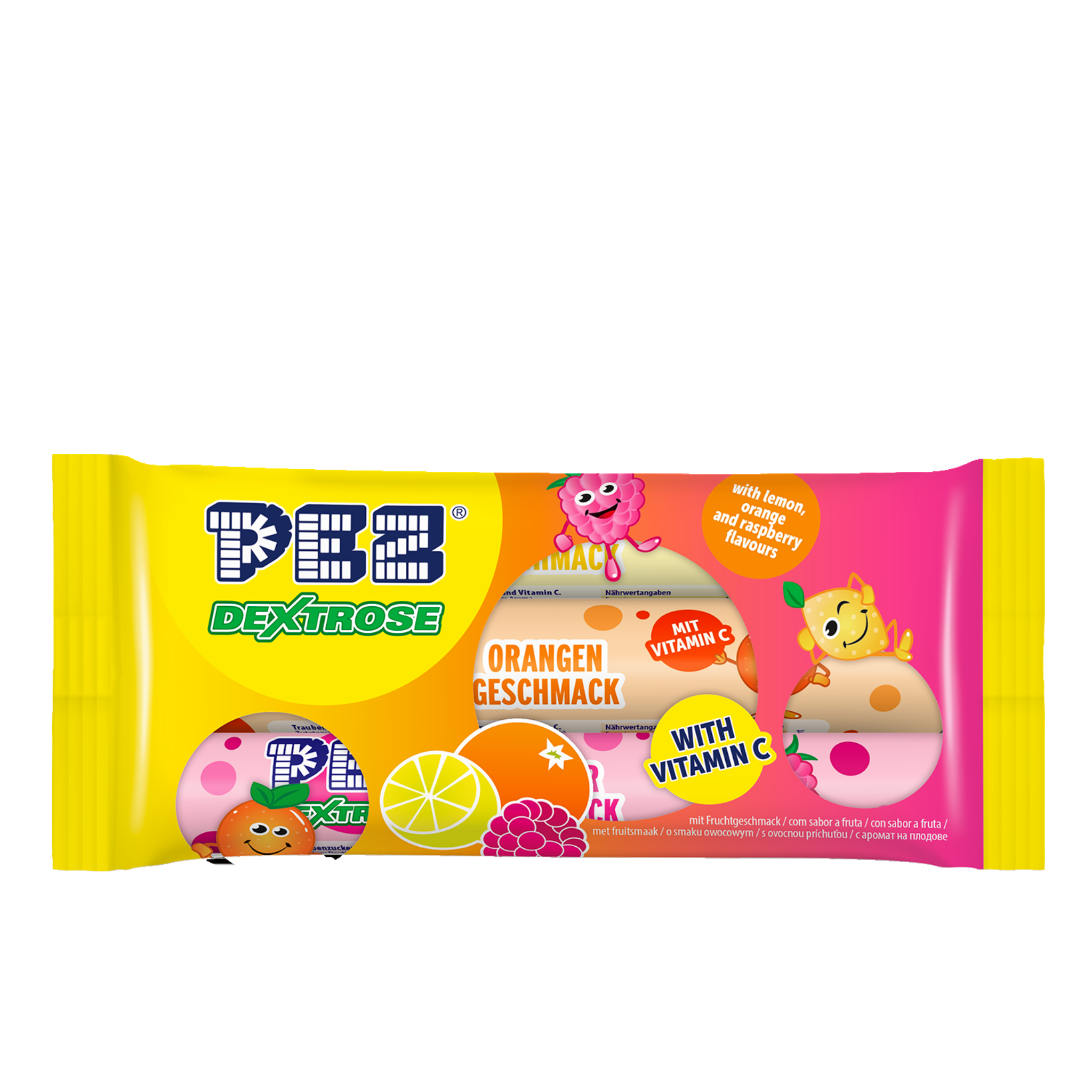 pez-candies-dextrose-bonbons-citron-orange-framboise-3x42g image 1
