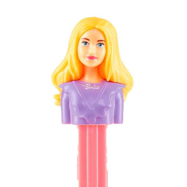 pez-dispensers-barbie-cheveux-blonds-distributeur-bonbons image 1