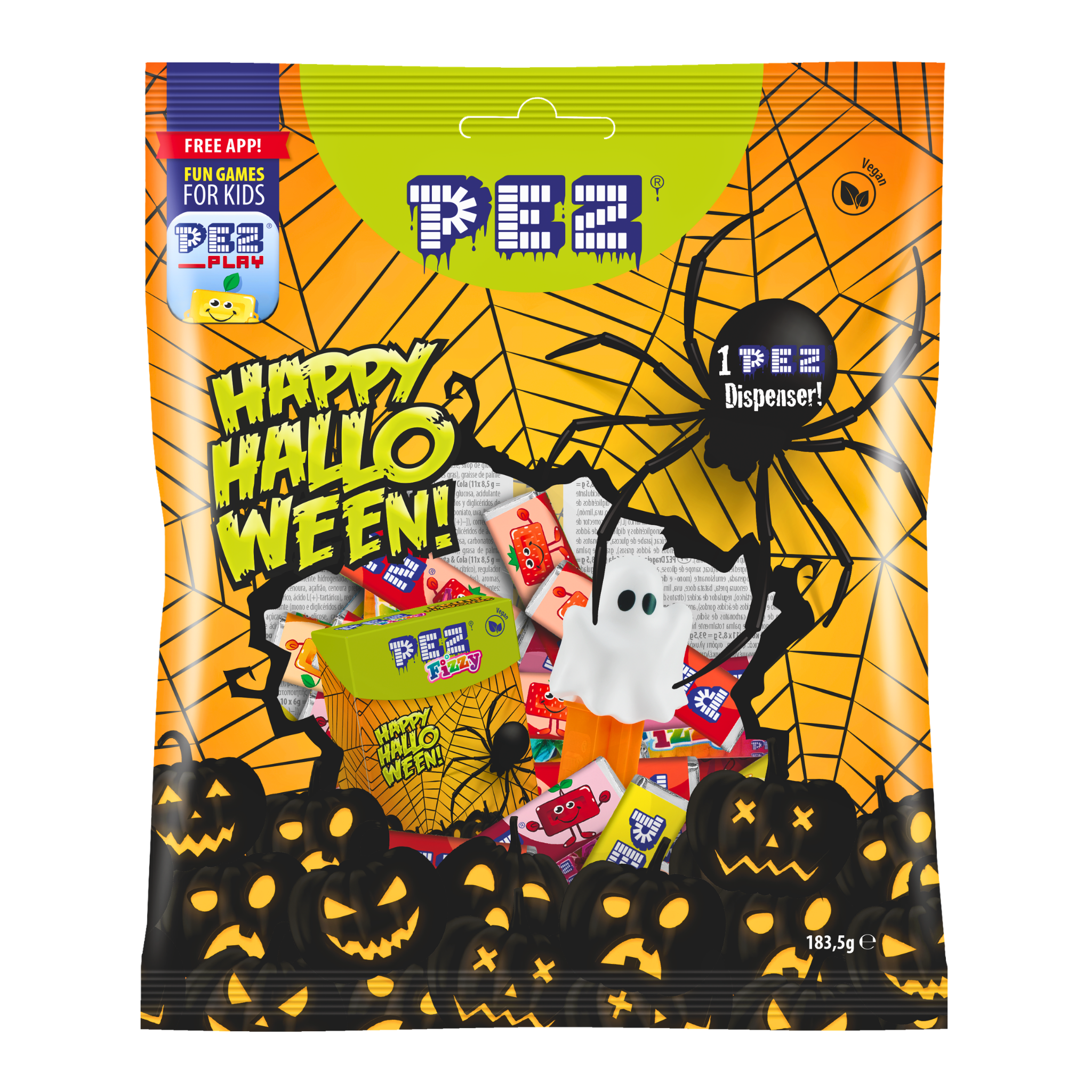 pez-bag-halloween-sachet-bonbons-fruits-cola-183-5-g image 1
