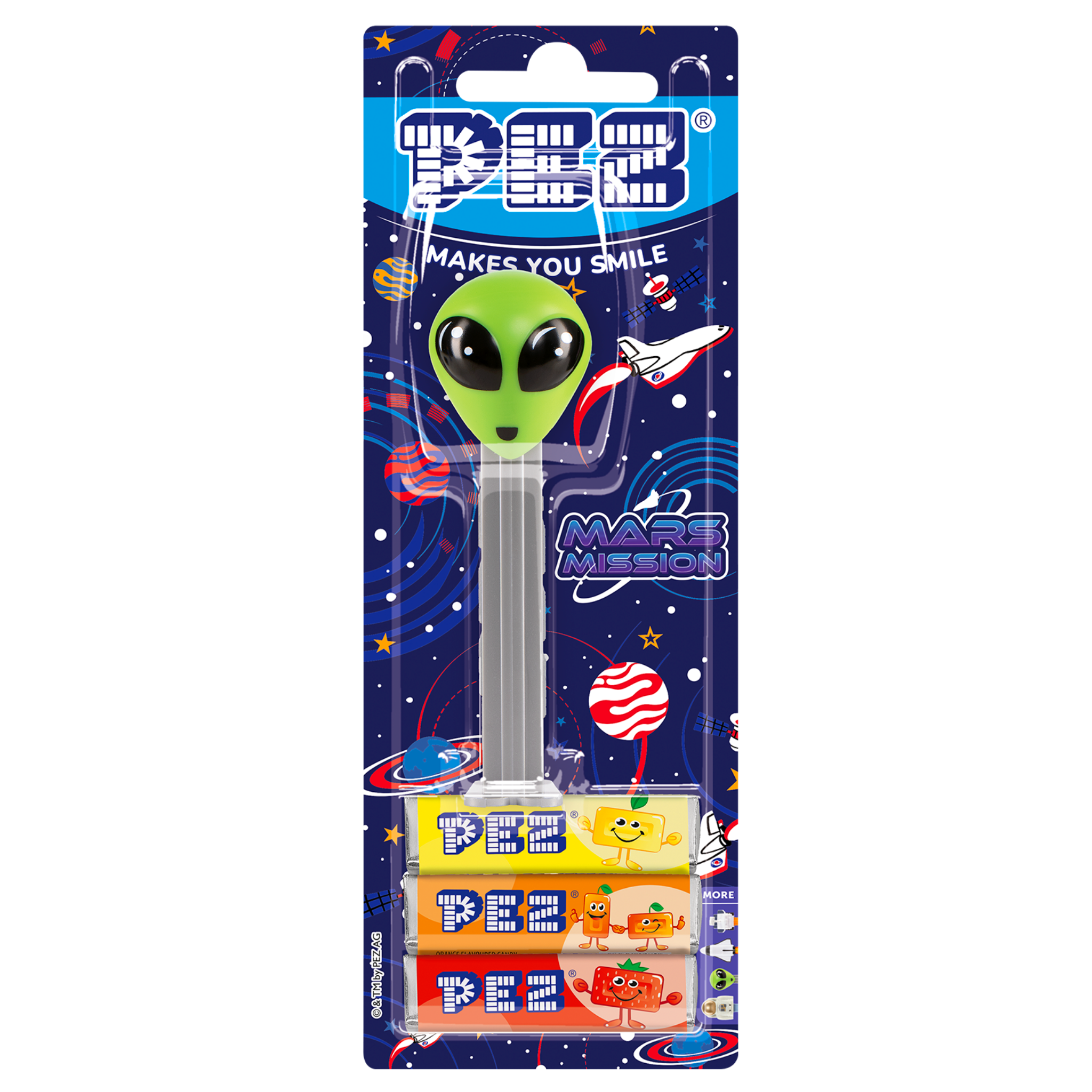 pez-dispensers-alien-distributeur-bonbons-citron-orange-fraise image 2