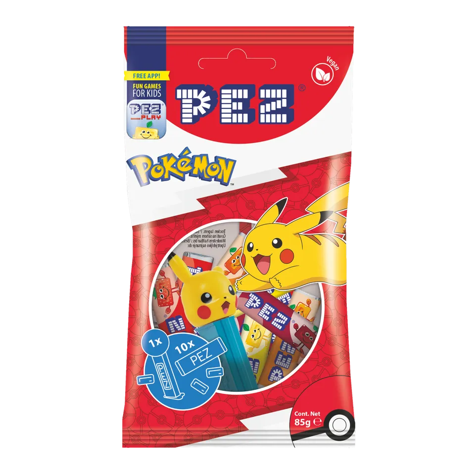 pez-candies-pok-mon-sachet-bonbons-fruits-10-recharges-85-g image 1