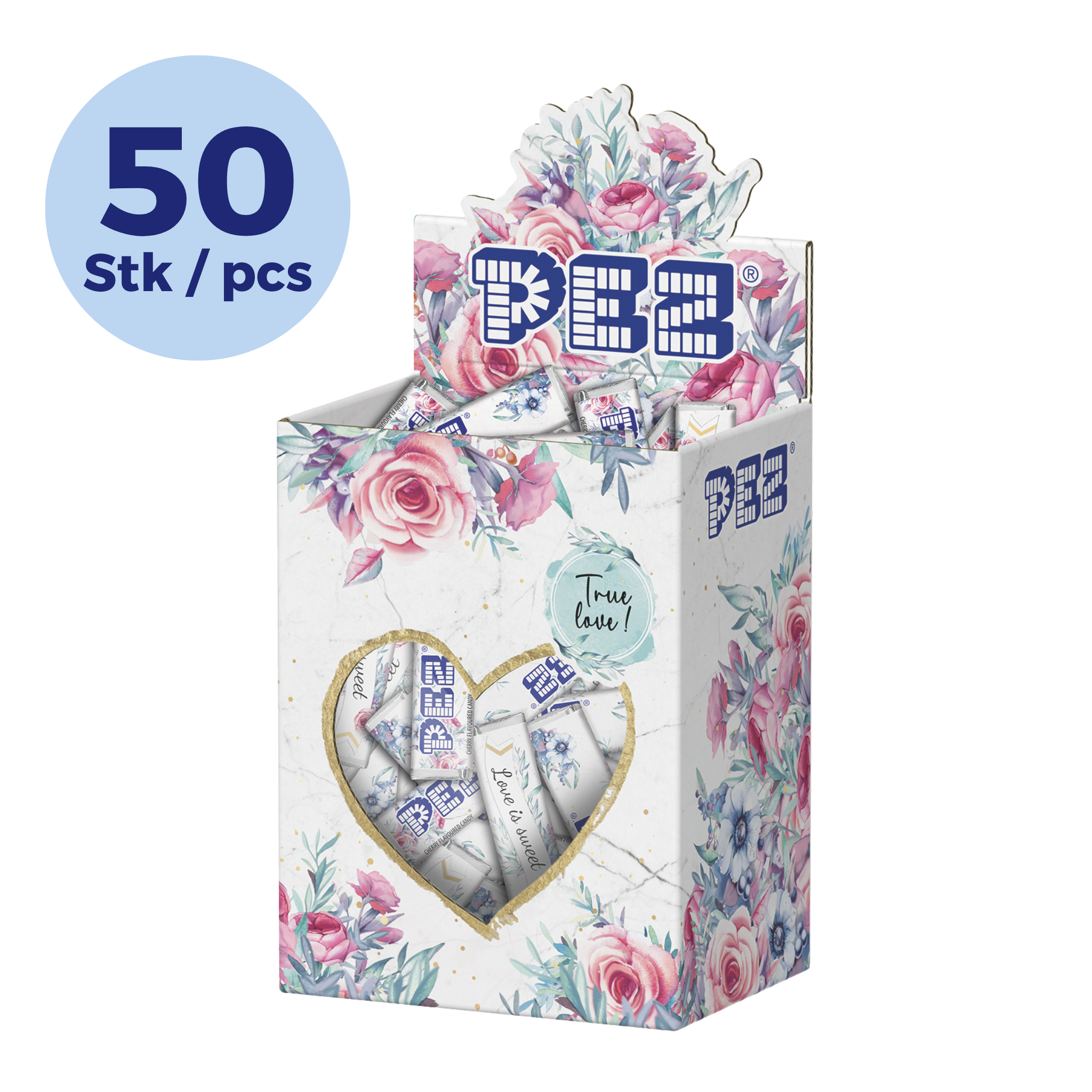 pez-candies-love-is-sweet-bonbons-coffret-mariage-50-pcs image 1
