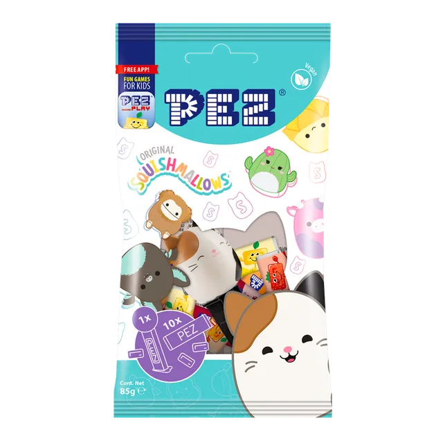 pez-candies-squishmallows-sachet-bonbons-fruits-85g image 1