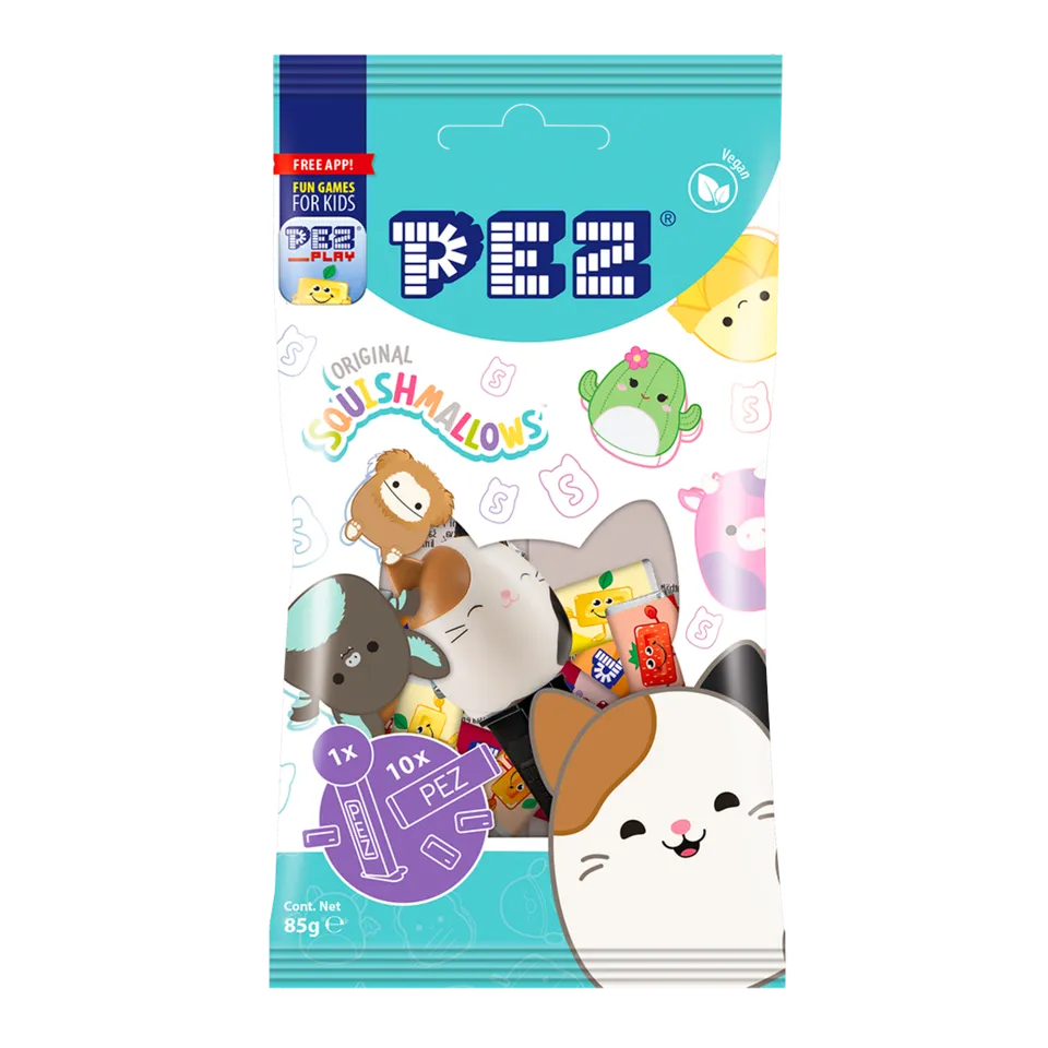 pez-candies-squishmallows-sachet-bonbons-fruits-85g image 1