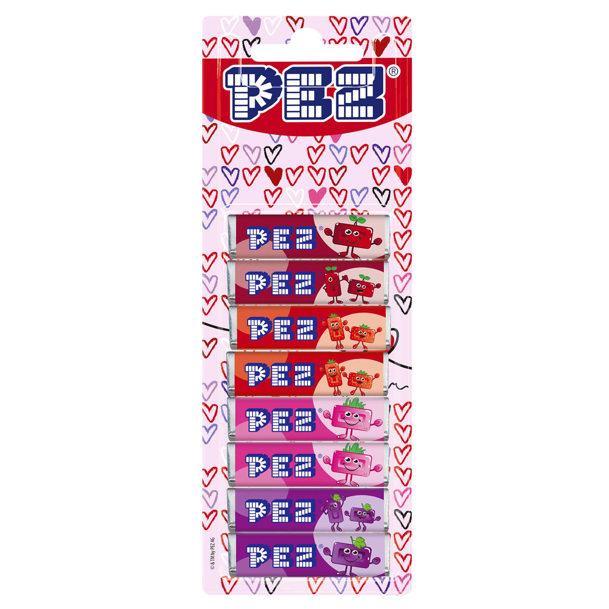 pez-love-mix-recharges-bonbons-fruits-8x8-5g image 1