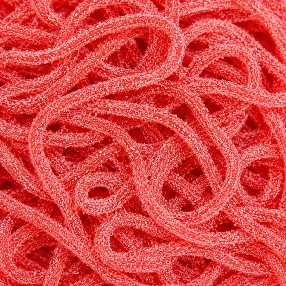 king-regal-lassos-spaghettini-bonbons-acides-fraise-200g image 1