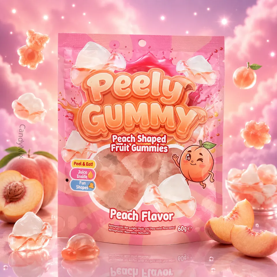 candymix-peely-gummy-peach-bonbon-p-che-plucher-60g image 1