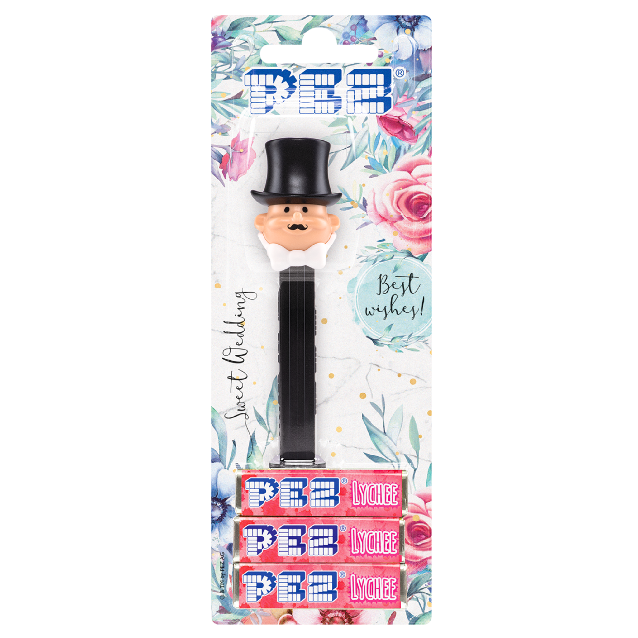 pez-dispensers-groom-moustache-distributeur-litchi-25-5-g image 1