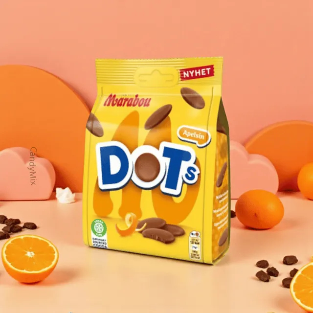 marabou-puntos-naranja-bonbons-chocolat-orange-120g image 1
