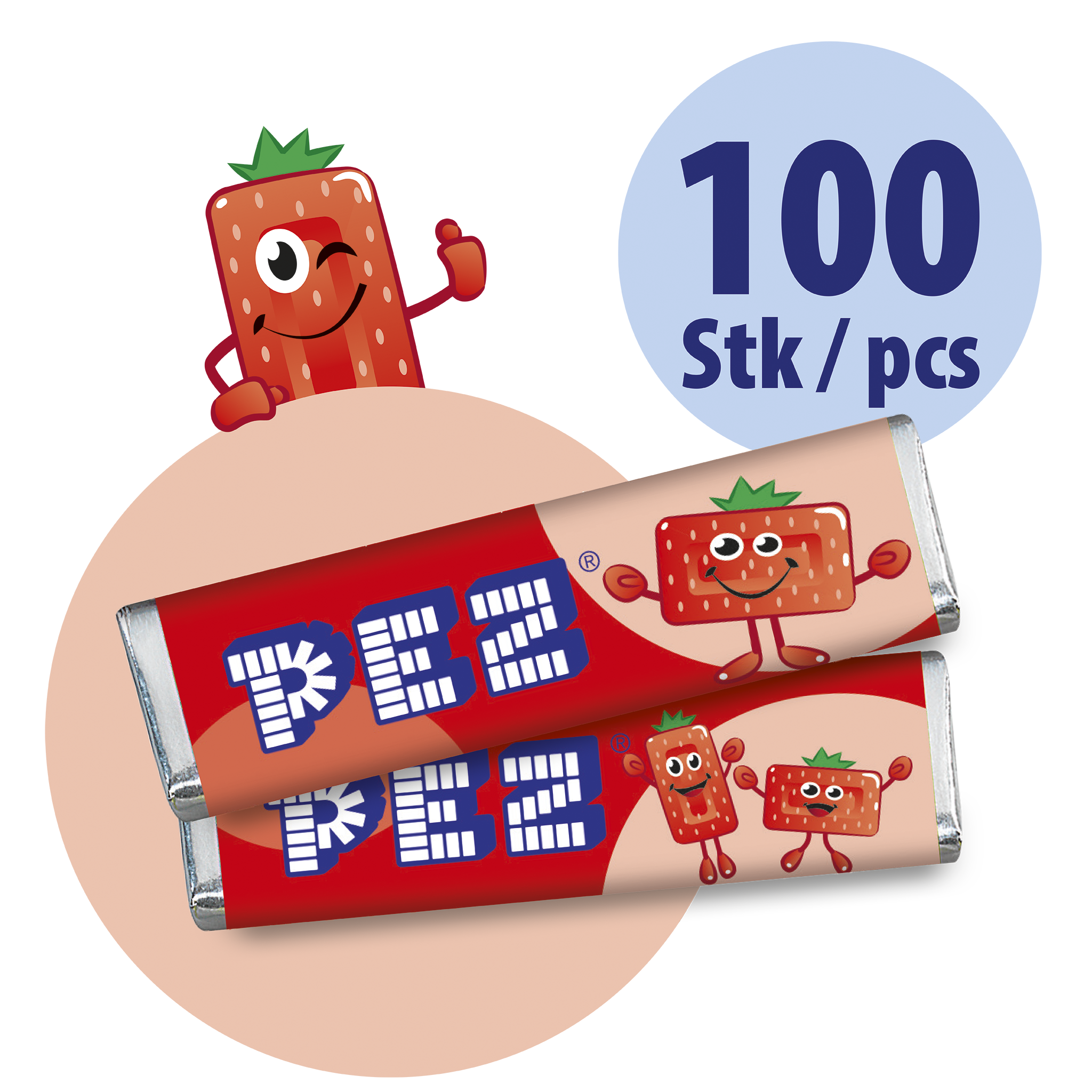 pez-candies-strawberry-bonbons-fraise-100-pcs-850g image 1