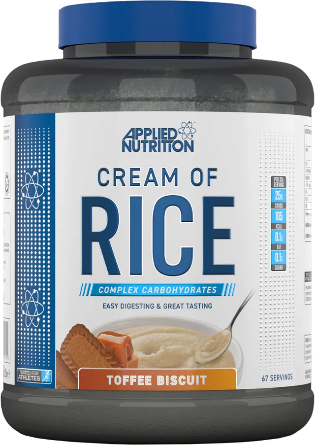 applied-nutrition-cream-of-rice-farine-2kg-toffee-biscuit image 1