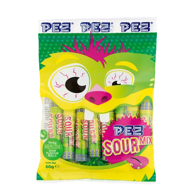 pez-candies-sour-mix-rouleaux-bonbons-acidul-s-10x6g-60g image 1