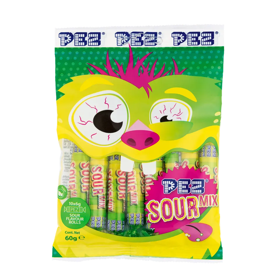 pez-candies-sour-mix-rouleaux-bonbons-acidul-s-10x6g-60g image 1